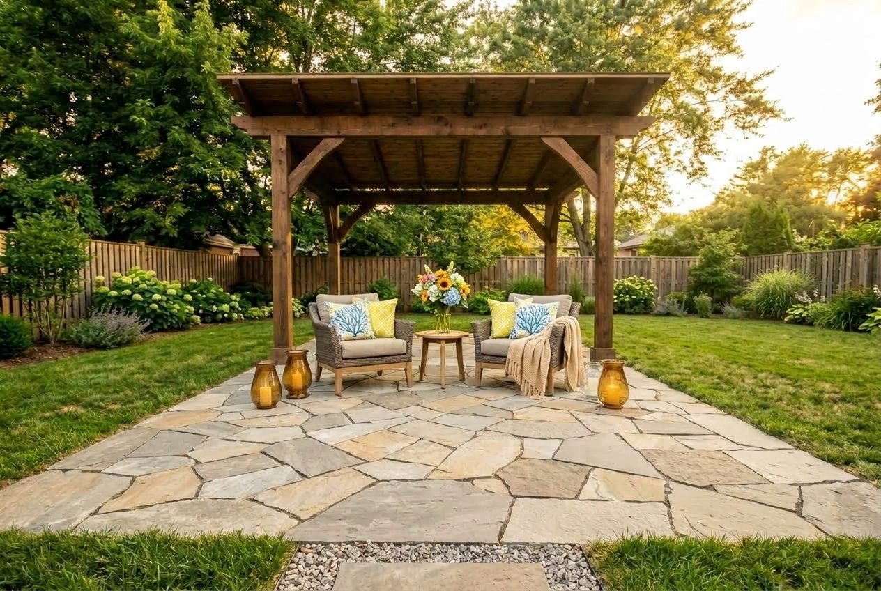 Backyard after — Summer redesign with real products