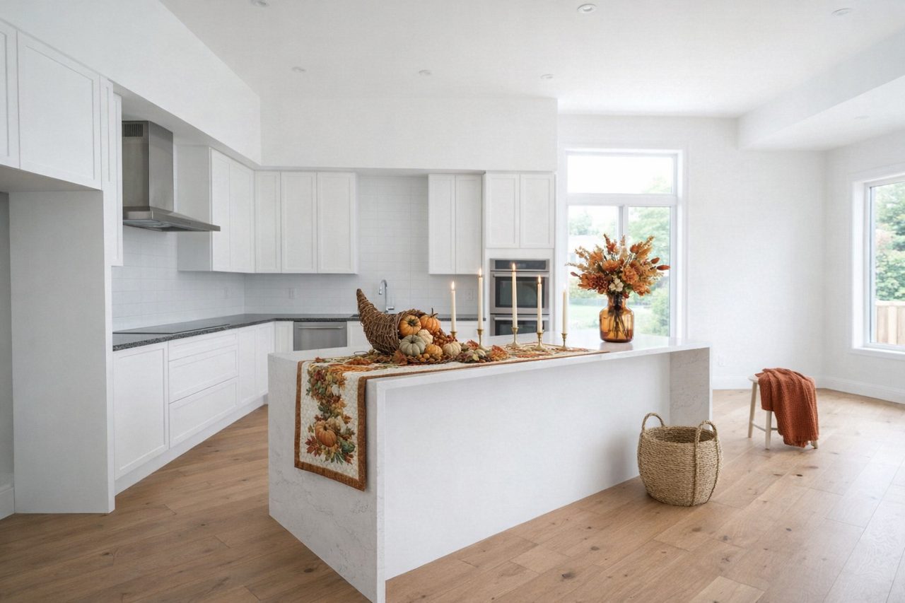 Kitchen after — Thanksgiving redesign with real products