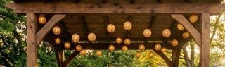TWINKVILLA Decorative String Lights Plug in with 10 Incandescent Bulbs, Natural Rattan Globe Boho Lantern String Lights Connectable Weatherp