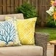 Adabana Outdoor Waterproof Pillow Covers 18x18 Yellow | Geometric Decorative Throw Pillow Covers Set of 2 for Patio, Garden, Porch, Farmhous
