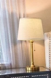 Oneach Modern Gold Brass Table Lamp Set of 2 for Bedroom Living Room 19.5'' Traditional Bedside Desk Nightstand Buffet Candlestick Samll Lam