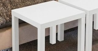 Furinno CLASSIC Side Table, Square Modern End Table with 1.8" Triple Thick Tabletop, Simple Night Stand, Bedside Table, Toolless Assembly, f
