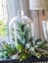 MyGift 9 Inch Clear Glass Cloche Dome Bell Jar With Wood Base | Top Handle Design, Brown Wood Platform, Transparent Cover, Collectible Displ