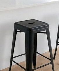 Yaheetech 30 Inch Metal Bar Stools Set of 4, Bar Height Backless Bartools, Industrial Stackable Bar Chairs with Footrest for Kitchen/Dining