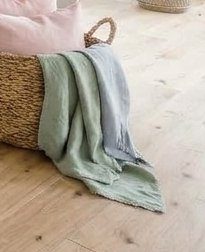 Simple&Opulence Cotton Muslin Throw Blanket for Bed, Couch, Knit Woven Gauze Blanket with Tassels, Soft Lightweight Cozy Pre-Washed Breathab