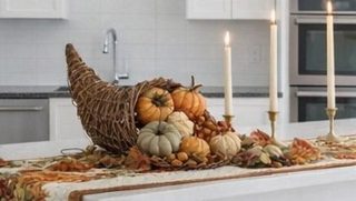 Rustic Cornucopia Basket Fall Table Centerpiece Cornucopia Centerpiece Thanksgiving Table Decoration Desktop Cornucopia Basket