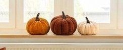 16Pcs Fall Artificial Velvet Pumpkins 3 Sizes Fake Small Foam Pumpkin Decor | Orange Brown Beige Rust Decorating Autumn Fall Farmhouse Home