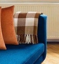 RECYCO Buffalo Plaid Chenille Throw Blanket, 50"x60", Brown Off White | Super Soft Knit Throw Blanket with Tassels, Lightweight, Cozy, Farmh