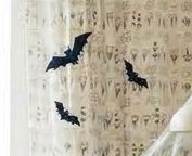 Coogam 60PCS Halloween Bats Decoration, 4 Different Sizes Realistic PVC Black 3D Scary Bat Sticker for Home Decor DIY Wall Decal Bathroom In