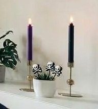 7in Tall Gold Metal Candlestick