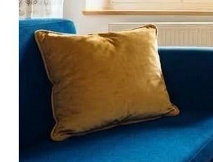 Northlight 18" Solid Golden Mustard Plush Velvet Square Throw Pillow with Piped Edging
